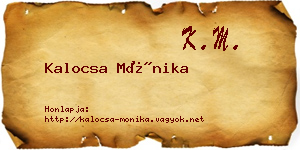 Kalocsa Mónika névjegykártya